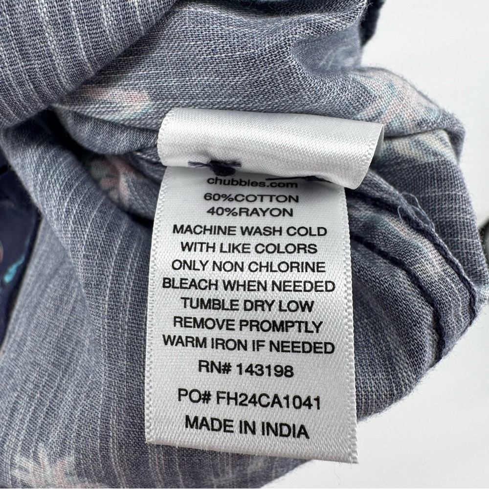 Chubbies Mens Friday Shirt- palm daddy-szM NWT tropical vacation beach button up - Picture 8 of 9